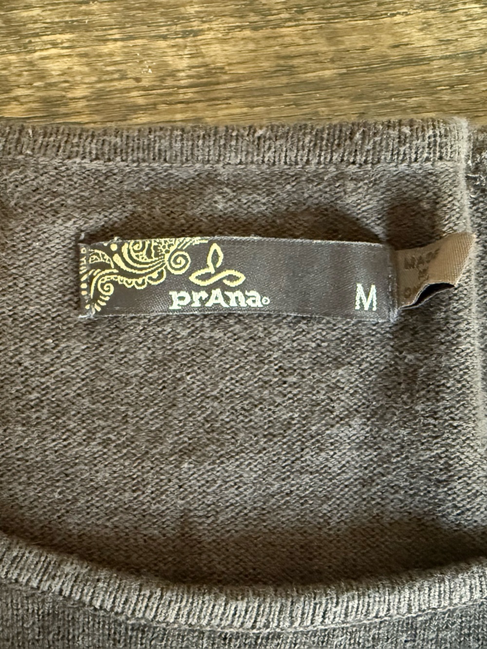 Prana Brown Knit Long-Sleeve Patterned Dress - Picture 5 of 6